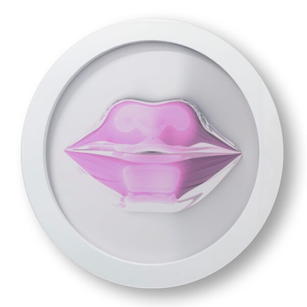 PINK GLASS LIPS Archival print of digital art. Created by Hye Rim lee, 2017, Aotearoa